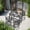 Grey, variant on SERWALL 41" Outdoor Bar Table, HDPE All Weather Adirondack Outdoor Bar Height Table, Black