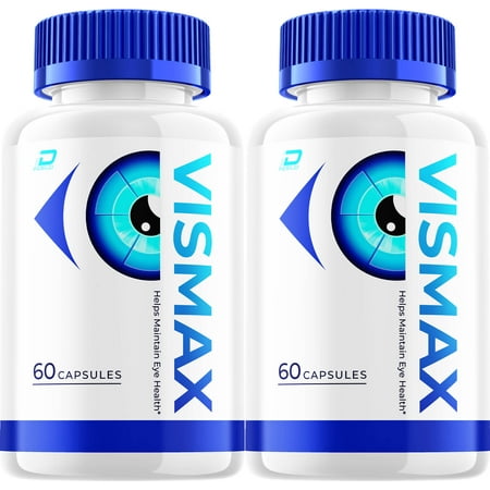 Vismax Eye Support Supplement – Vis Max Capsules Eye Vitamins Healthy Vision, 2 Pack, 120 Capsules