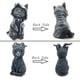 thumbnail image 4 of Paquete de 4 decoraciones para gatos de Halloween, decoración para gatos, figuras de gato, gnomo de césped para Halloween, adorno de resina, adorno de escritorio, estatua divertida para decoración de, 4 of 5