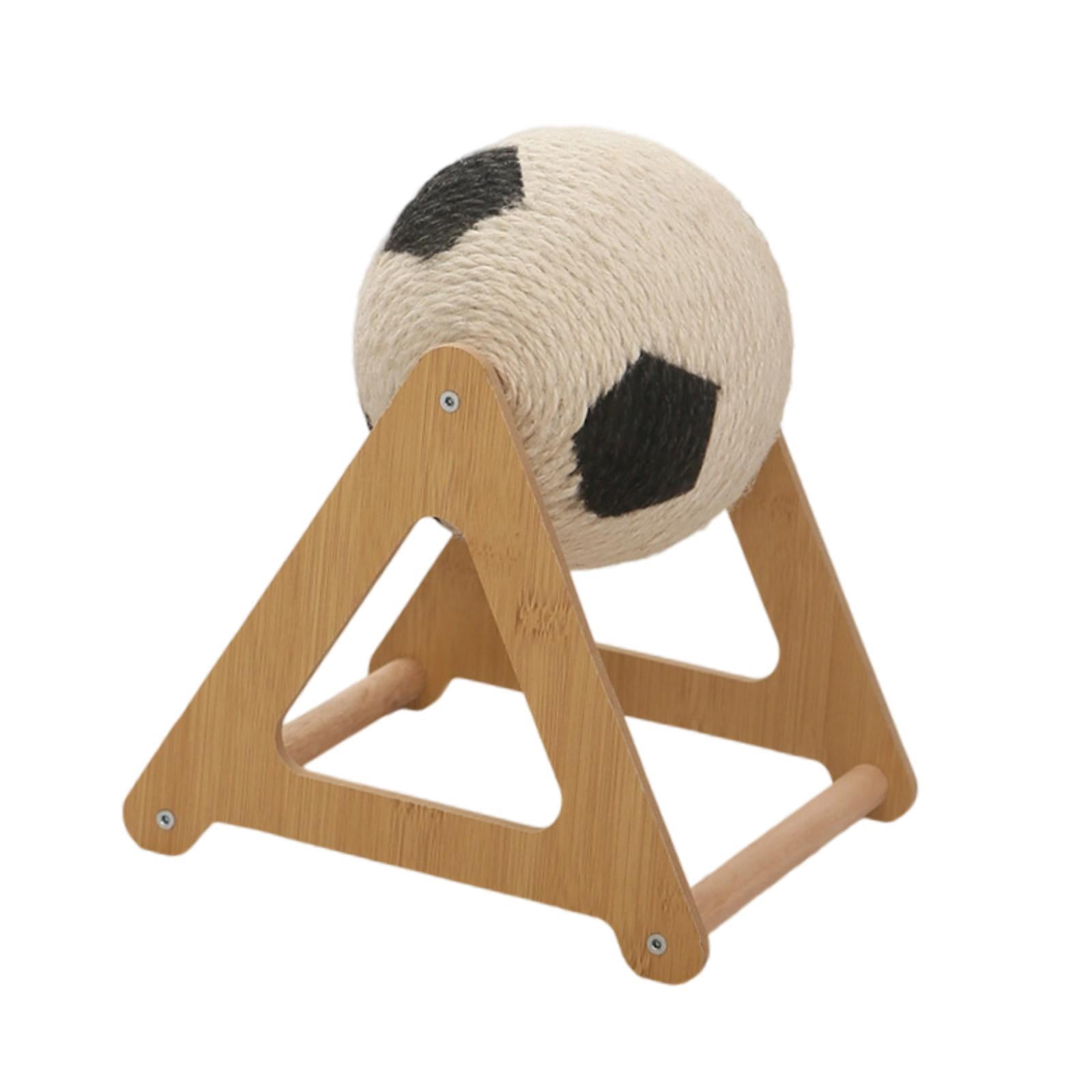 1 Piece Football Design Cat Scratcher Toy Sisal Ball for Indoor Cats Kittens Play Exercise