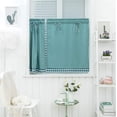 thumbnail image 2 of Curtains Small Windows Short Country Style Vintage Opaque Disc Curtains Short Curtains Curtain Short Curtain Modern Kitchen Checkered Set of 2(Blue，137*61）, 2 of 7