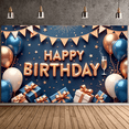 thumbnail image 4 of Colorful Theme Birthday Party Banner Gift Wraps Firework Design Balloon Background for Birthday Party Festive Occasion Celebration, 4 of 7