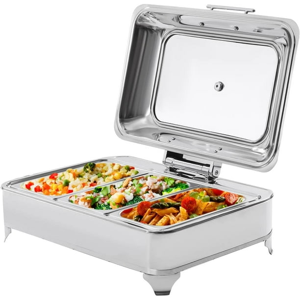 MONIPA 9L Stainless Steel Buffet Server and Warming Tray Food Warmers for Parties Buffets
