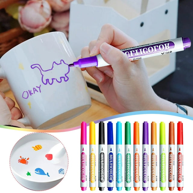 Magic Floating Water Pen para niños - Juguete de pintura en agua con tinta recargable de 10 ml para dibujo creativo y actividades de padres e hijos