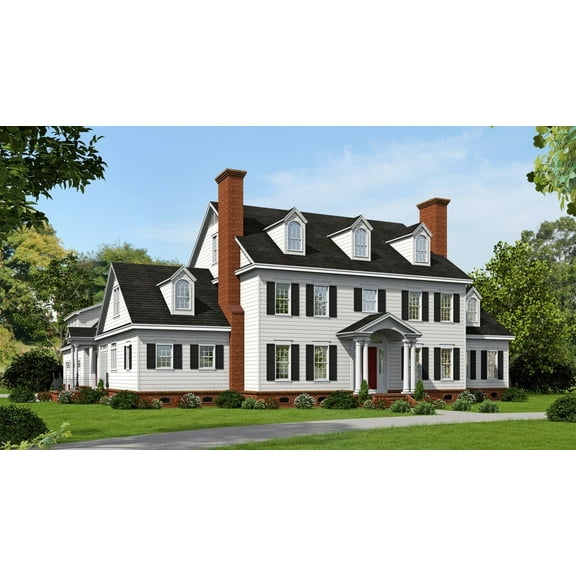 763-4287: Luxury Country 6 Bed, 6 Bath Luxury Home Plan, 6858 Sq Ft: Full Blueprints with License to Build by Home Plan Marketplace - Lesuto