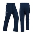 thumbnail image 4 of Work Pants for Men Men Casual Faddish Solid Zipper Multiple Pockets Pants Trousers Work Clothes Dark Blue L, 4 of 8