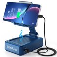 thumbnail image 1 of Altavoz Bluetooth, soporte para teléfono y batería externa TechGlow Blue, 1 of 8