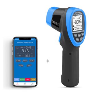 Non-Contact Digital Infrared Thermometer -58~1472 with Bluetooth for Instant Read in HVAC ,Comprehensive Data Display