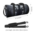 thumbnail image 2 of Fotbe Elegant Feathered Floral Wings Bolsa Deportiva de Lona Plegable con Estampado, Bolsa de Gimnasio con Bolsillo Seco/Húmedo, Bolsa de Viaje Ultraligera de Gran Capacidad, 2 of 6