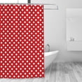 thumbnail image 4 of Zufioo Red Polka Dot Pattern Shower Curtain 72x72in, Waterproof Curtain for Bathroom-Waterproof, Mildew-proof, Quick-drying,Home Bathroom Supplies-One Size, 4 of 9