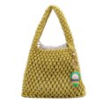 thumbnail image 2 of Bolsa De Almacenamiento Bolso de vagabundo tejido para mujer, embrague femenino de malla a la moda con colgante bonito amarillo Ndcxsfigh Para Estrenar, 2 of 3