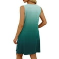 thumbnail image 5 of Under $20 Summer Dresses Plus Size, Women's Summer Fashion Printing Pocket Sleeveless V-Neck Dress(Mint Green,XL), 5 of 7