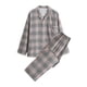 thumbnail image 1 of Pijamas de manga larga para hombre, ropa de casa informal, pantalones y cuello vuelto, 1 of 2