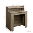 thumbnail image 5 of PAPROOS Extendable Dining Table for 6-10, 20" -100"Expandable Rectangle&nbsp;Dining Table with Storage, Folding Space Saving Kitchen Table, Extra Long Dining Room Table, Barnwood(Only Table), 5 of 7