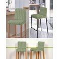 thumbnail image 5 of Sage Green Floral Bar Stool Covers Set of 6, Spring Flowers Stretch Washable Bar Chair Covers with Backs, Removable Pub Counter Height Chair Cover for Kitchen Dining Room Cafe Farmhouse Botanical, 5 of 7