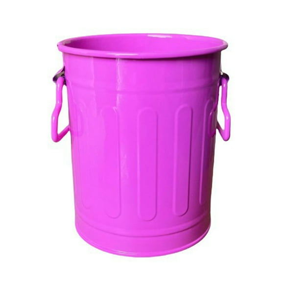 Sylvtty Vintage Metal Pen Holder Large Capacity Desk Organizer for Office Pens Pencils Makeup Brushes Rust-Proof Iron Bucket with Handles