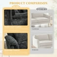 thumbnail image 6 of JONPONY 76.77" U Shaped Couch,Oversized 2 Seats Sectional Sofa,Sleeper Convertible Upholstery Sofá with 2 Ottomans & Side Pockets for Living Room,Furniture,Apartment,Black, 6 of 11