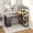 Black, variant on Garvee L-Shaped Computer Desk with 6 Drawers and Multi-Tier Shelves, Iron & Wood Writing Desk
