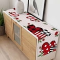 thumbnail image 4 of Valentine's Day Table Runner - 90 Inch Long, Kitchen Dining Table Runner Dresser Scarves, Red Love Heart Roses Romantic Farmhouse Decor for Coffee Tables Wedding Party Banquet, 4 of 8