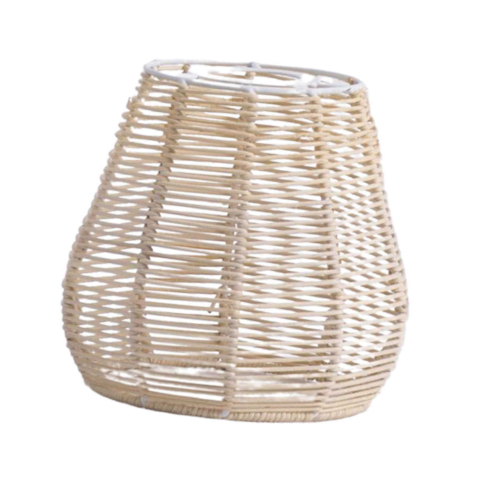 Bvdfgk Ceiling Fan Light Cover, Retro Rattan Woven Chandelier Light Cover, Woven Rattan Style B