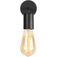thumbnail image 3 of Paquete de 2 apliques de pared Edison, retro, vintage, industrial, lámpara de pared de metal, iluminación de pared interior industrial para sala de estar, pasillo, dormitorio, bar, restaurante, cafetería, casquillo E27, negro Kuyhfg Bienvenido a Kuyhfg, 3 of 5