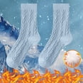thumbnail image 2 of iOPQO Wool Socks for Women, Casual Socks for Women, Thick Socks Women, Winter Thermals for Women, Fleece Socks, Blue A, 2 of 3