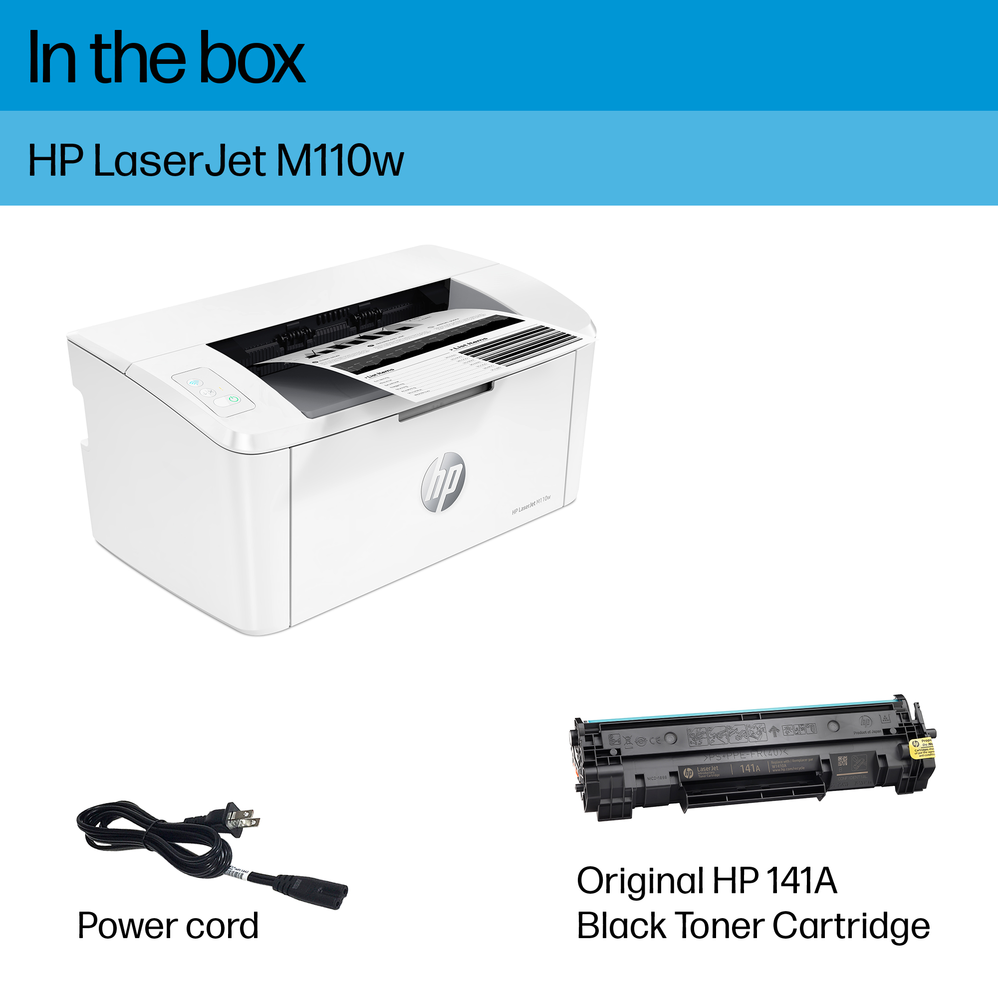 HP LaserJet M110w Desktop Wireless Laser Printer - Monochrome - 21 ppm Mono - 600 x 600 dpi Print - 150 Sheets Input - Wireless LAN - Wi-Fi Direct, Apple AirPrint, Mopria, HP Smart App - 8000 Pages... - image 5 of 16
