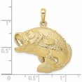thumbnail image 2 of 10K Yellow Gold Bass Fish Jumping Pendant (30 X 27) Made In Peru -Jewelry By Sweet Pea, 2 of 5