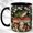 Black, variant on Frog Toadstool Coffee Mug, Forest Frog Mug, Ceramic 11 oz