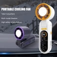 thumbnail image 4 of JELLOO Portable Handheld Fan Rechargeable Turbo Ice Cooling Fan Personal Mini Fan Small Foldable 3-IN-1 Neck/Desk/Hand Fan, Travel Essentials Gifts, 4 of 8