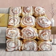thumbnail image 5 of Blanket Cinnamon Roll Fleece Lightweight Throws Gift for Birthday Christmas Soft Flannel Blankets for All Season Bed Sofa 50"x40" Small for Kids, 5 of 6