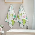 thumbnail image 4 of GZHJMY Dinosaur Soft Hand Towels, 2 Pcs Absorbent Bath Towel Decorative Fingertip Towels for Bathroom Gym Spa Hotel Beach Swimming Pool,14.4"x 28.3", 4 of 7