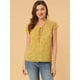 thumbnail image 2 of blusa de gasa con mangas casquillo ligera con volantes para mujer Amarillo L, 2 of 6