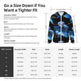 thumbnail image 5 of Kdxio Blue Viper Snake Print Women Men Sun Protection UPF 50+ Jackets Zip Up Long Sleeve Hoodie Hiking Lightweight with Pockets, 5 of 7