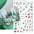 thumbnail image 2 of Diseño de Arte de uñas nevadas de invierno, pegatina 3D de árbol de las maravillas de alce de nieve blanca, decoración de uñas, accesorio de calcomanía de oso de pingüino lindo SAF816, 2 of 4