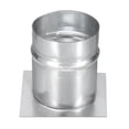thumbnail image 1 of Unique Bargains 3" Galvanized Steel Duct Connector Flange Air Ducting Mounting Plate,4" Base, 1 of 5