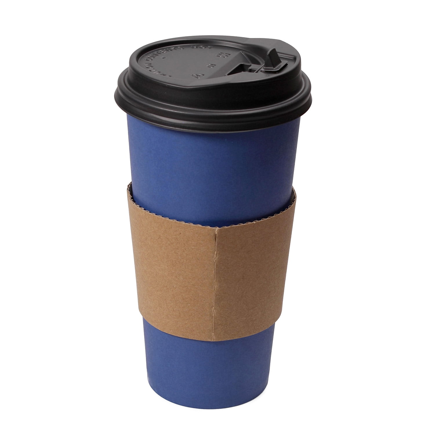 Download Lot45 20 Ounce Disposable Coffee Cups With Lids And Sleeves 100 Pack In Blue Walmart Com Walmart Com
