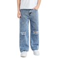 thumbnail image 2 of Kogui Jeans for Little Boys Boy Jeans,Little Kid Elastic Simple Denim Pants 5T 6T (Light Blue,5-6 Years), 2 of 6