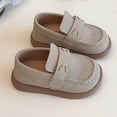 thumbnail image 2 of hengsof Girls' Spring Summer Fashionable Flats Adjustable Hook Loop Children's Casual Dress Shoes Solid Color Soft Soled Formal Shoes, 2 of 9