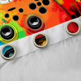 thumbnail image 4 of Homewish Female Men Women Video Game Blackout Curtains Set of 2 (52x84 Each),Graffiti Splash Window Curtains,Abstract Gradient Gamepads Curtains and Drapes,Ultra Soft Home Decor, 4 of 6