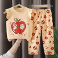 thumbnail image 2 of HCNTES Baby Girl Clothes Baby Girls Clothes Cute Printed Flying Sleeve T-Shirt Top + Long Pant 2pcs Outfit Set Kids Girl Summer Clothing Size 3M 6M 12M 18M 24M 3T 4T 5T 6T, 2 of 4