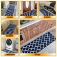 thumbnail image 3 of Ottomanson Non-Slip Hallway Runner Rug 20" x 59" Perfect for High Traffic Areas, Navy Trellis, 3 of 13
