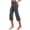 Charcoal, variant on Womens Yoga Capri Pants High Waist Capri Leggings with Pockets Wide Leg Crop Exercise Workout Summer Pants Black XXL
