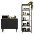 thumbnail image 5 of Kit Gabinete Bajo Bufetera y Despensero de Cocina Madesa Marrón/Negro, 5 of 5