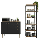 thumbnail image 5 of Kit Gabinete Bajo Bufetera y Despensero de Cocina Madesa Marrón/Negro, 5 of 5
