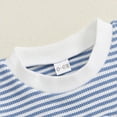 thumbnail image 5 of TOWED22 Toddler Boy Summer Clothes Outfits Kids Cotton Short Sleeve Shirt Shorts Set 2-7 Years Blue,12-18 M, 5 of 9