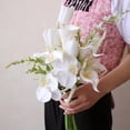 thumbnail image 7 of Wedding Bride Bouquet Artificial Calla Flowers Holding Flowers Bouquet Fake Lilies Flower Bouquets Romantic Bouquets for Home Party, 7 of 7