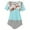 Light blue, variant on FAMTKT Pregnant Women Clothes Printed Striped Lace Cross Breastfeeding Top, Maternity Summer Clothes, Nursing Tops, Maternity Clothes, Plus Size Tops for Women