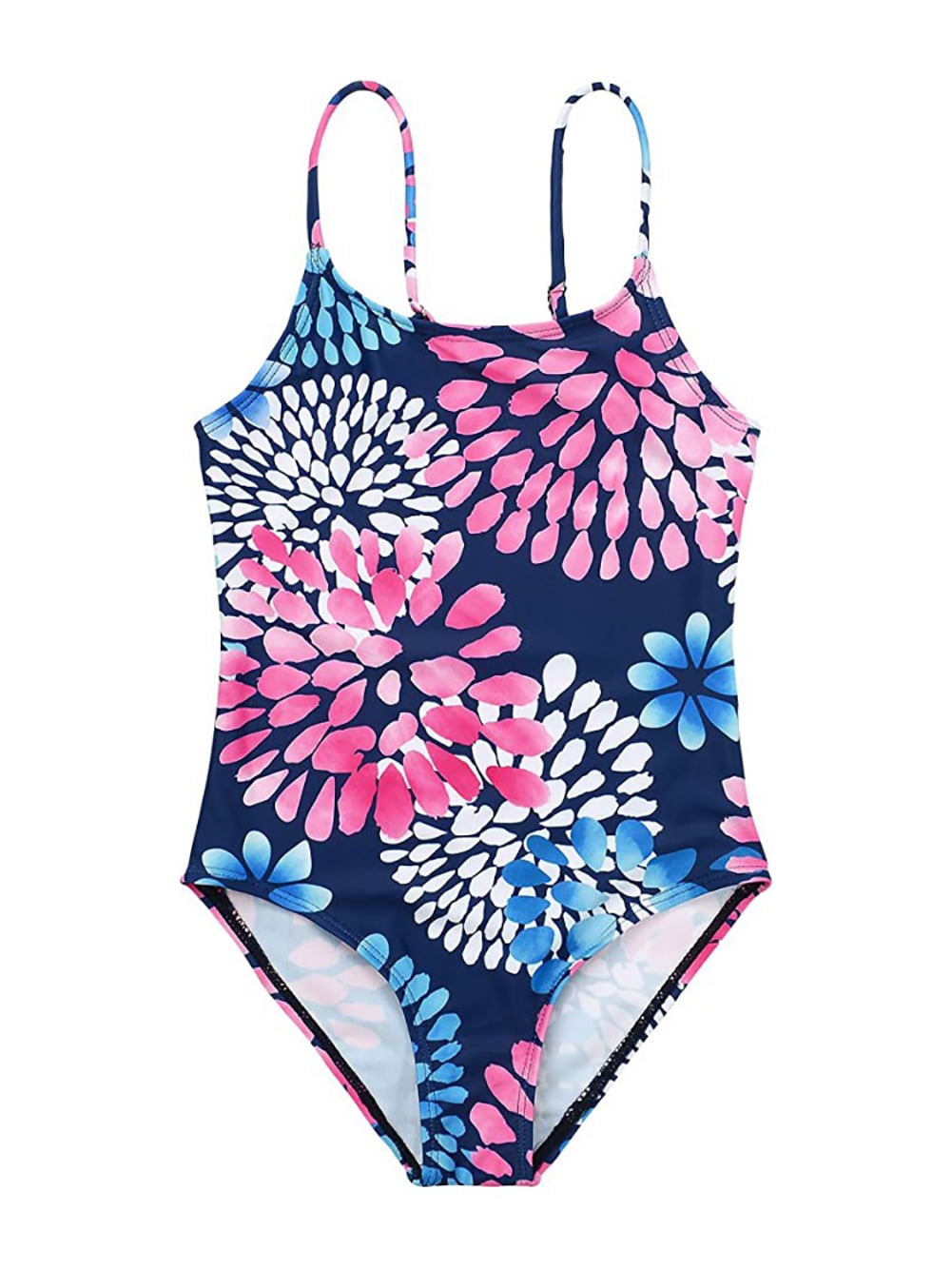 Popvcly 4-8T Little Girls Swimsuit Printed One-Piece Adjustable ...