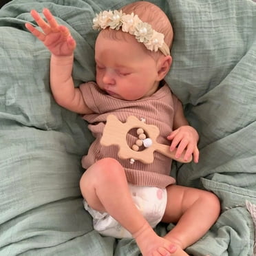 20 Inch 3D Skin with Visible Veins Like Real Soft Silicone Asleep Reborn Baby Doll Toy For Girl Cloth Body Kid Birthday Gift